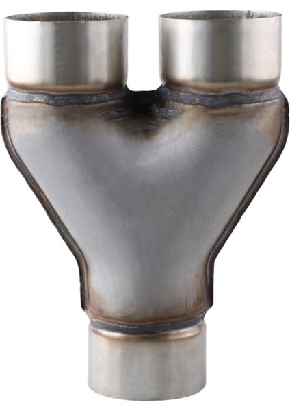 Çift Egzoz Ipuçları Araba Egzoz Y Borusu Çift Çıkışlı Susturucu Ucu 409 Paslanmaz Çelik 3 Yollu Boru Araba Kuyruk 51 63 76 mm A2 (Yurt Dışından)
