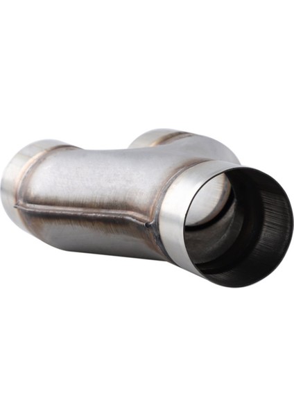 Çift Egzoz Ipuçları Araba Egzoz Y Borusu Çift Çıkışlı Susturucu Ucu 409 Paslanmaz Çelik 3 Yollu Boru Araba Kuyruk 51 63 76 mm A2 (Yurt Dışından) indirimleri