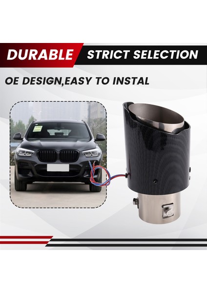 Otomotiv Evrensel Karbon Fiber Egzoz Ucu Alüminyum Alaşımlı Susturucu Parlak Tek Çıkışlı Egzoz Memesi 55MM (Yurt Dışından) indirimleri
