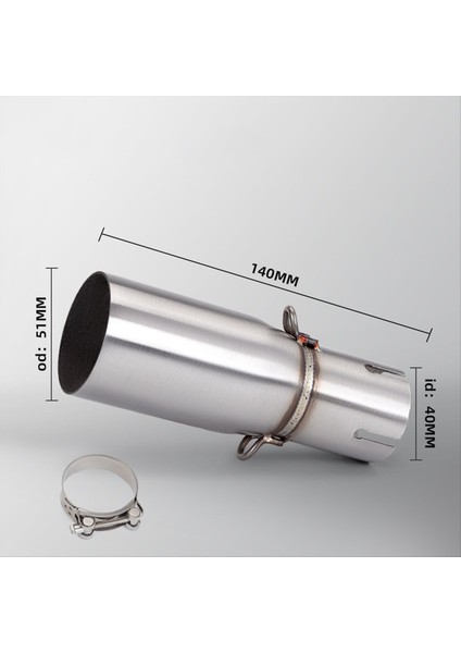 Motosiklet Modifiye Egzoz Borusu 40/42/45MM Adaptör Için Uygun 51MM Orta Bağlantı Borusu Tahribatsız Kurulum A3 (Yurt Dışından) fırsatları