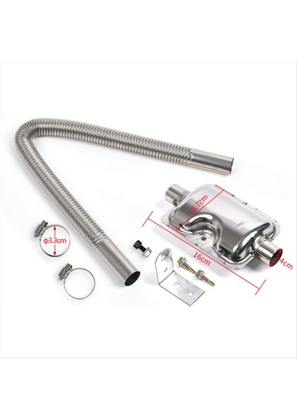 120CM Dizel Isıtıcı Egzoz Borusu 24 mm Susturucu Susturucu ve 2 Hortum Klipsleri Hava Dizel Park Etme Aracı Aksesuarları (Yurt Dışından) modelleri