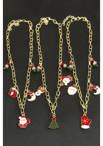 Karışık Zincir Yılbaşı Kolyesi