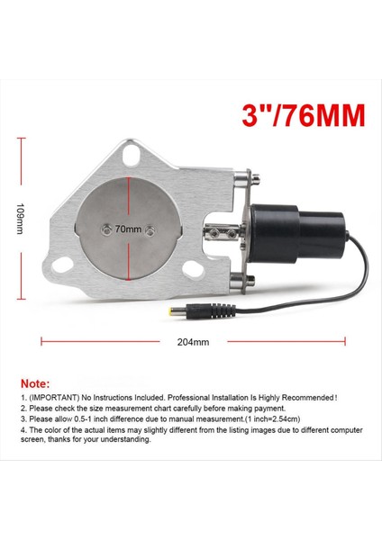 3inch Araç Elektrik Egzoz Valfı Kesme Kiti Uzaktan Ses Dalga Kontrol Vanası Susturucu Parçalar (Yurt Dışından) indirimleri