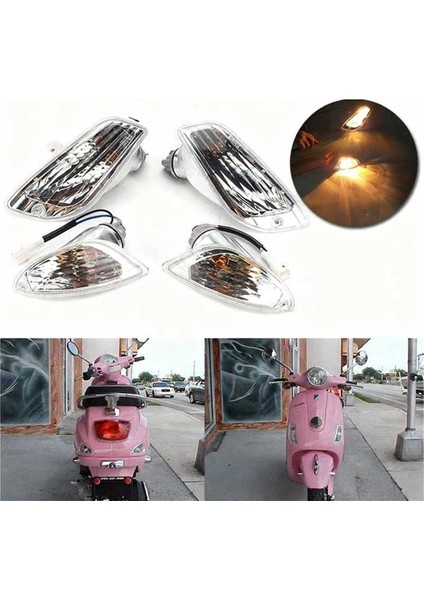 Motosiklet Scooter Ön Arka Dönüş Sinyal Işığı Mark Koşu Gösterge Işığı Vespa Lx 50 125 150 2-Takt 4-Takt Lxv (Yurt Dışından) fiyatları