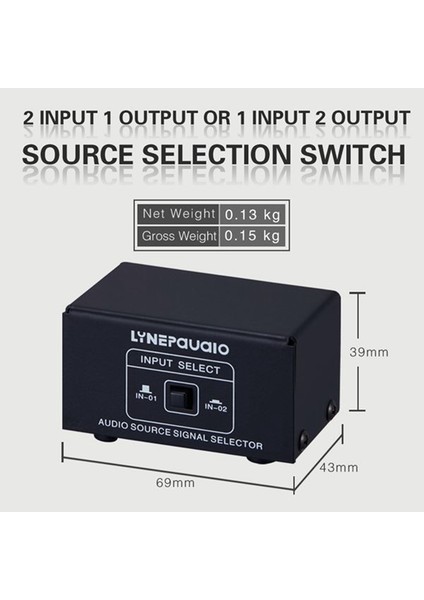 2&#39;de 2 Veya 2&#39;de 1 Out O Kaynak Sinyal Seçici, Değiştirici, Hoparlör, O Kaynak, Anahtarlayıcı, Kayıp, Rca Arayüzü (Yurt Dışından) fırsatları