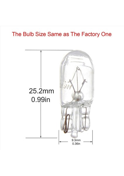 Araba T10 12V 5W 168 194 W5W Halojen Ampul Gösterge Paneli Göstergesi Dash Lambası Okuma Işıkları 60 Paket Sıcak Beyaz (Yurt Dışından) fırsatları