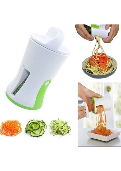 1 Adet Spiral Huni Sebze Grater Abs Paslanmaz Çelik Havuç Salatalık Dilimleyici Kıyıcı Sebze Spiral Bıçak Kesici (Yurt Dışından)