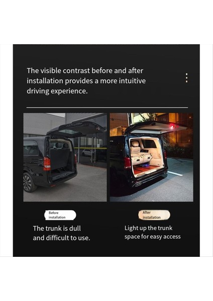 Araba Bagaj Kapısı Kapı Refit LED Arka Bagaj Boot Zemin Aydınlatma Lambası Mercedes Benz Vito V Sınıfı W447 W448 2016-ON (Yurt Dışından) modelleri