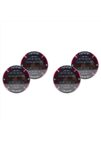 4 Adet Yuvarlak LED Römork Kuyruk Lambası Fren Lambası ile Drl Akış Dönüş Sinyali Lambası Araba Kamyon Gemi Otobüs Tekne Karavan 12 V 24 V (Yurt Dışından)