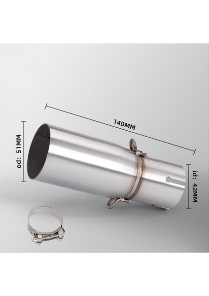 Motosiklet Modifiye Egzoz Borusu 40/42/45MM Adaptör Için Uygun 51MM Orta Bağlantı Borusu Tahribatsız Kurulum A2 (Yurt Dışından) indirimleri