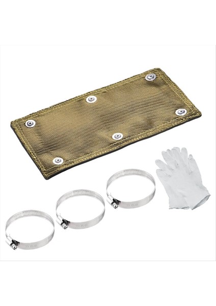 Titanyum Boru Kalkanı 6ın x 12IN Egzoz Isı Kalkanı Eldivenli ve Paslanmaz Çelik Kelepçeli 1350°F&#39 Ye Kadar Isı Koruması (Yurt Dışından) fiyatları