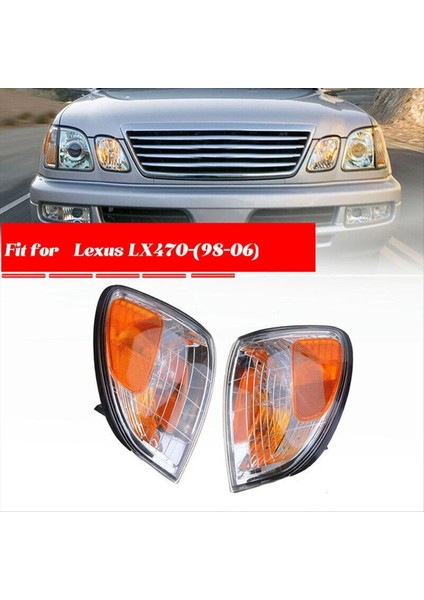Araba Ön Köşe Işık Dönüş Sinyali Lambası Temizle Köşe Işıkları Araba Parçaları Lexus LX470 1998-2007 Sarı (Yurt Dışından) modelleri