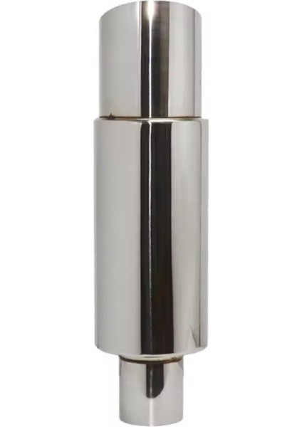 Paslanmaz Çelik Araba Egzoz Borusu Düz Davul Susturucu Uç Borusu Yüksek Evrensel 63MM Çıkış 89MM Uzunluk 370MM B (Yurt Dışından)