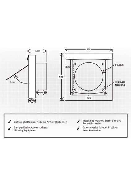 Kurutucu Havalandırma Koruması Kurutucu Havalandırma Kapağı Dış Egzoz Dış Havalandırma Kapağı Banyo ve Kurutucu Havalandırma Kapağı (Yurt Dışından) fiyatları