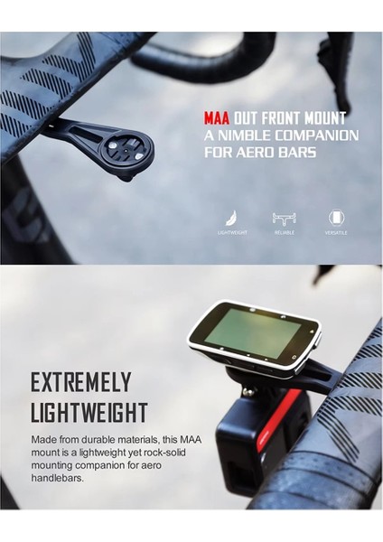 Garmin Bilgisayarı Için Gidon Braketi ile Uyumlu Entegre Ön Bisiklet Montajı/gopro Için Bisiklet Ön Işıkları (Yurt Dışından) modelleri