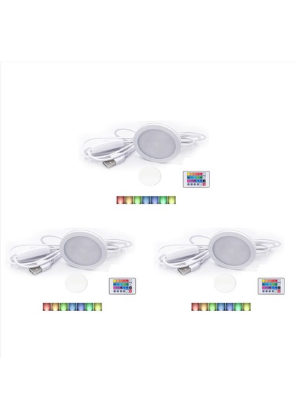 3x Dıy Modeli LED Lamba Kiti Parlak Işık Enerji Verimli Özel Aydınlatma Projesi Çok Renkli LED Işık Parçaları (Yurt Dışından)