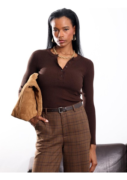 Acı Kahve Fitilli Yumoş Triko