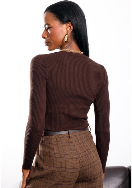 Acı Kahve Fitilli Yumoş Triko