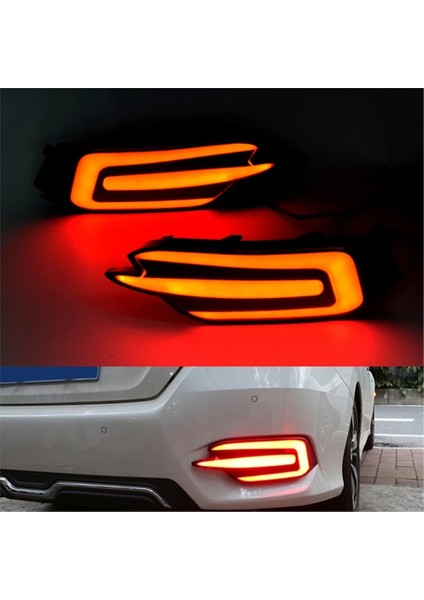 Honda Civic 2016-2020 Için LED Arka Tampon Reflektör Işık Kuyruk Lambası Fren Lambası Aksesuarları (Yurt Dışından) fırsatları