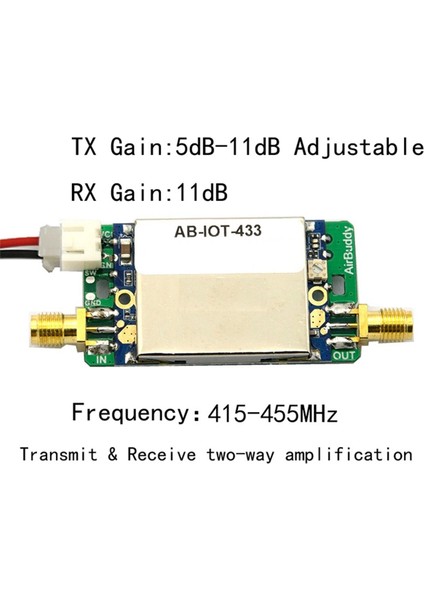 AB-IOT-433-SMA 433M 415M Çift Yönlü Sinyal Amplifikatör 11DBI Kazanç Tx Kazanç Ayarlanabilir (Yurt Dışından) fiyatları