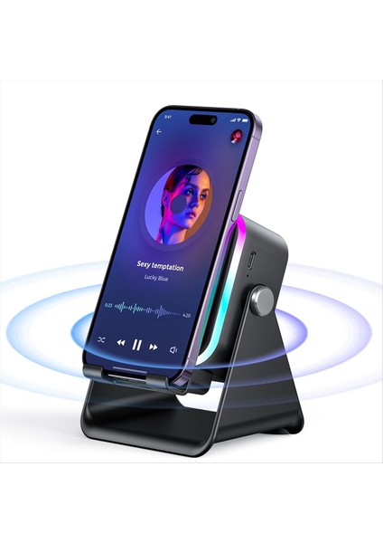 Telefon Standlı Indüksiyon Hoparlör 5 In 1 Kablosuz Indüksiyon Bluetooth Ses Erkekler Kadınlar Için Doğum Günü Leri (Yurt Dışından) modelleri