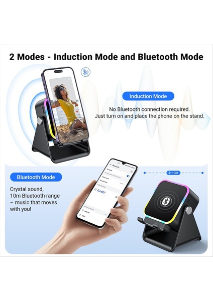 Telefon Standlı Indüksiyon Hoparlör 5 In 1 Kablosuz Indüksiyon Bluetooth Ses Erkekler Kadınlar Için Doğum Günü Leri (Yurt Dışından) indirimleri