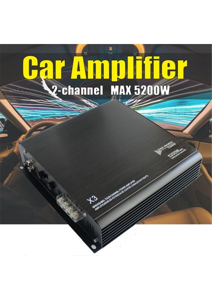 Araba Güç Amplifikatörü 2 Kanallı Araç Ses Güç Amplifikatörü 5200W Iki Yönlü Alüminyum Araç Ses Amplifikatörü (Yurt Dışından) fiyatları