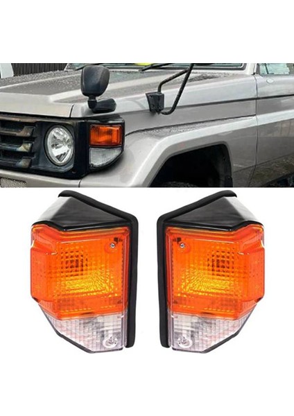 Toyota Land Cruiser 70 Serisi Için LC75 FJ75 1985 1986 1987 1988 1999 Araba Köşesi Işık Ön Taraftaki Sinyal Işıkları (Yurt Dışından) fırsatları
