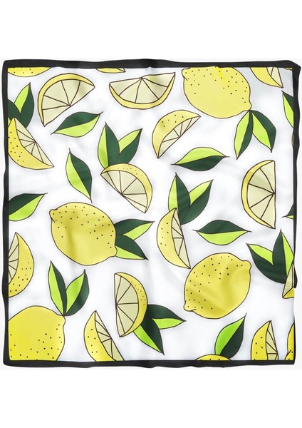 Bandana For Women 22"x 22" Inch, Hair Scarf Accessory, Lemon Pattern Bandana Square fiyatları