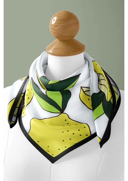 Bandana For Women 22"x 22" Inch, Hair Scarf Accessory, Lemon Pattern Bandana Square modelleri