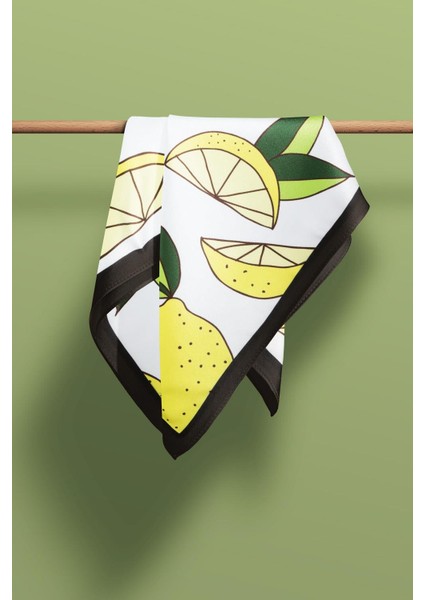 Bandana For Women 22"x 22" Inch, Hair Scarf Accessory, Lemon Pattern Bandana Square fırsatları