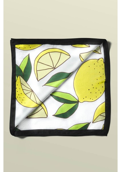 Bandana For Women 22"x 22" Inch, Hair Scarf Accessory, Lemon Pattern Bandana Square indirimleri