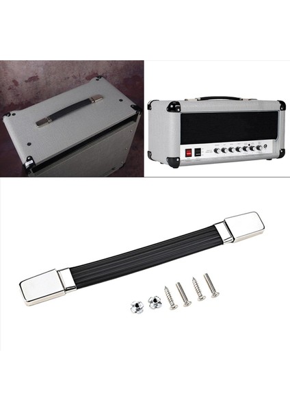 2x Gitar Tüp Amplifikatör Dolap Kulpu Gümüş Kaplama Uç Kapakları ile Hoparlör Kabini Amp Askı Kolu (Yurt Dışından) indirimleri