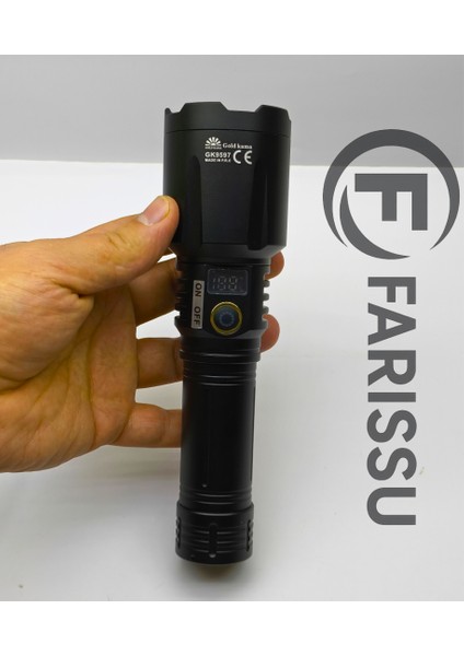 Gold Kama GK9597 90W Profesyonel Avcı Feneri - 2200M Menzil & Powerbank Çıkışlı