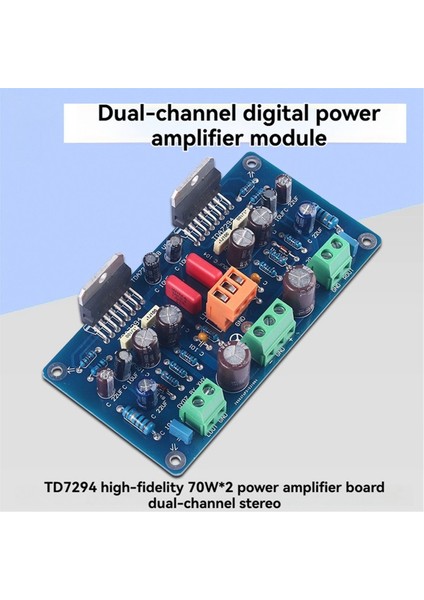 TDA7294 Sadakat Güç Amplifikatörü Kartı 70W Çift Kanallı Stereo Ses Amplifikatörü Düşük Gürültü Düşük Bozulma (Yurt Dışından) modelleri