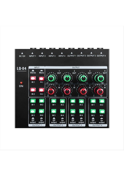 4 Kanallı Mikser 4 Kanallı Kulaklık Amplifikatörü Ses Kartı Mikser Kayıt Arayüzü Pc Için Mini Ses Mikseri Abd Plug (Yurt Dışından)