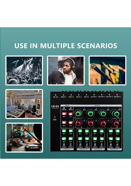 4 Kanallı Mikser 4 Kanallı Kulaklık Amplifikatörü Ses Kartı Mikser Kayıt Arayüzü Pc Için Mini Ses Mikseri Abd Plug (Yurt Dışından) modelleri