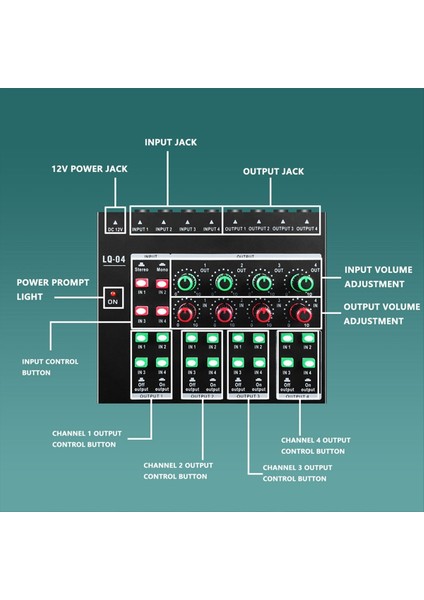 4 Kanallı Mikser 4 Kanallı Kulaklık Amplifikatörü Ses Kartı Mikser Kayıt Arayüzü Pc Için Mini Ses Mikseri Abd Plug (Yurt Dışından) indirimleri