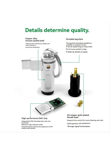 Kodolotıng Ekplifici Tip C Tükleme CS43198 Kulaklık Adaptörü Tüm Bakır Taşınabilir Amplifikatör (Yurt Dışından) fırsatları