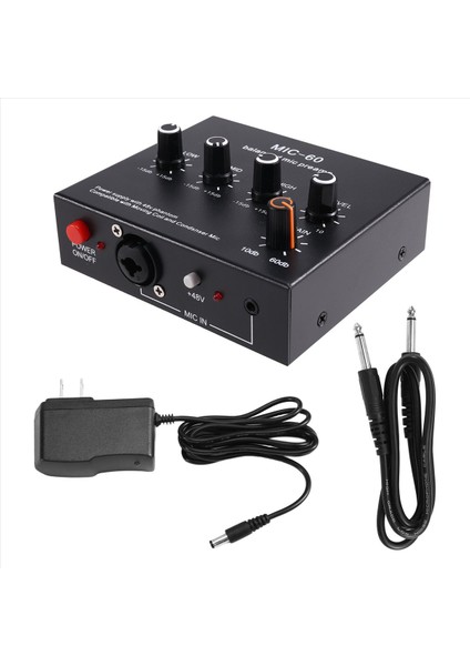 Mikrofon Preamp 3-Bantlı Ekolayzer Dengeli Xlr Arayüzü 60DB Kazanç Mikrofon Ön Amp Dinamik ve Kondenser Mikrofon Abd Fişi A (Yurt Dışından) modelleri