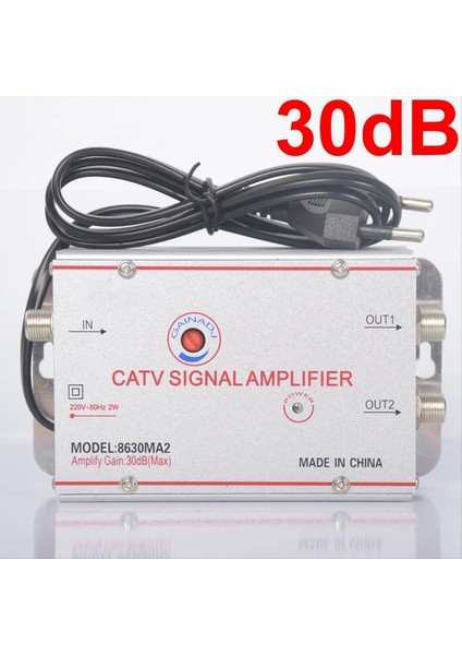 8630MA2 30DB Kablo Tv Splitter Amplifikatör Dijital Tv Anten Sinyal Güçlendirici Ev Tv Ekipmanları 45MHZ - 860MHZ Ab Tak (Yurt Dışından) modelleri