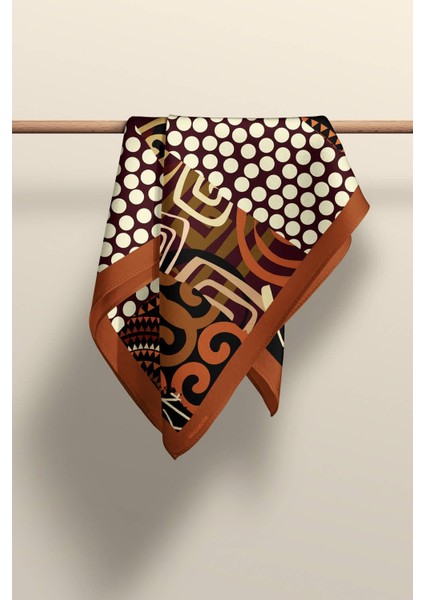 E96 Kadın Etnik Desenli Bandana 50X50 DG0253-22