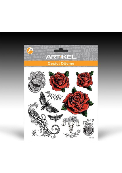 Artikel ART-125 Geçici Dövme 15,5 x 15,5 cm Geçici Tattoo modelleri