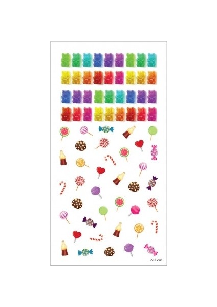 Artikel Şekerlemeler Tırnak Dövmesi, Tırnak Tattoo, Nail Art, Tırnak Sticker