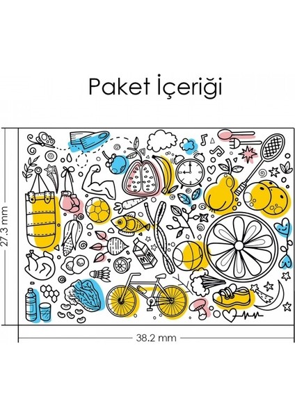 Artikel Sportif Doodle Notebook Sticker fiyatları