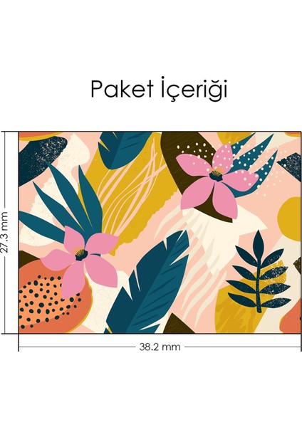 Artikel Yaseminli Tropikal Memphis Desen-2 Notebook Sticker modelleri