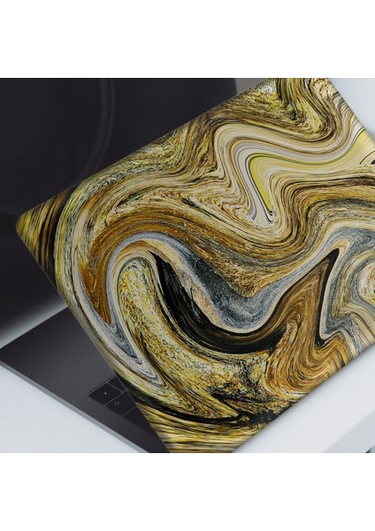 Artikel Sarı Altın Ebruli Notebook Sticker