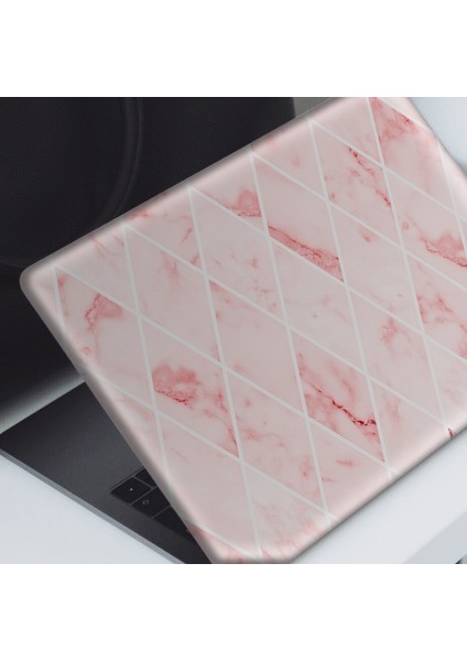 Artikel Pembe Mermer Baklava Deseni Notebook Sticker