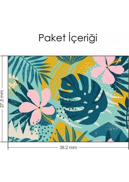 Artikel Portakallı Tropikal Memphis Desen Notebook Sticker fiyatları