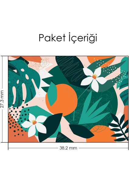 Artikel Portakallı Tropikal Memphis Desen Notebook Sticker fırsatları